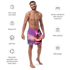 Purple Sunset Recycled Swim Trunks