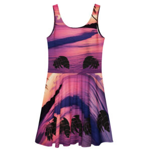 Purple Sunset Hermit Crab Skater Dress