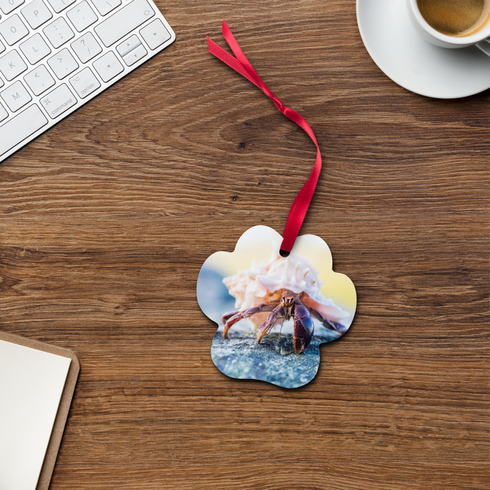 Hermit Crab blue Metal ornament - Image 2