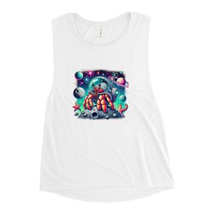 Hermit Crab in Space Fantasy Ladies’ Muscle Tank