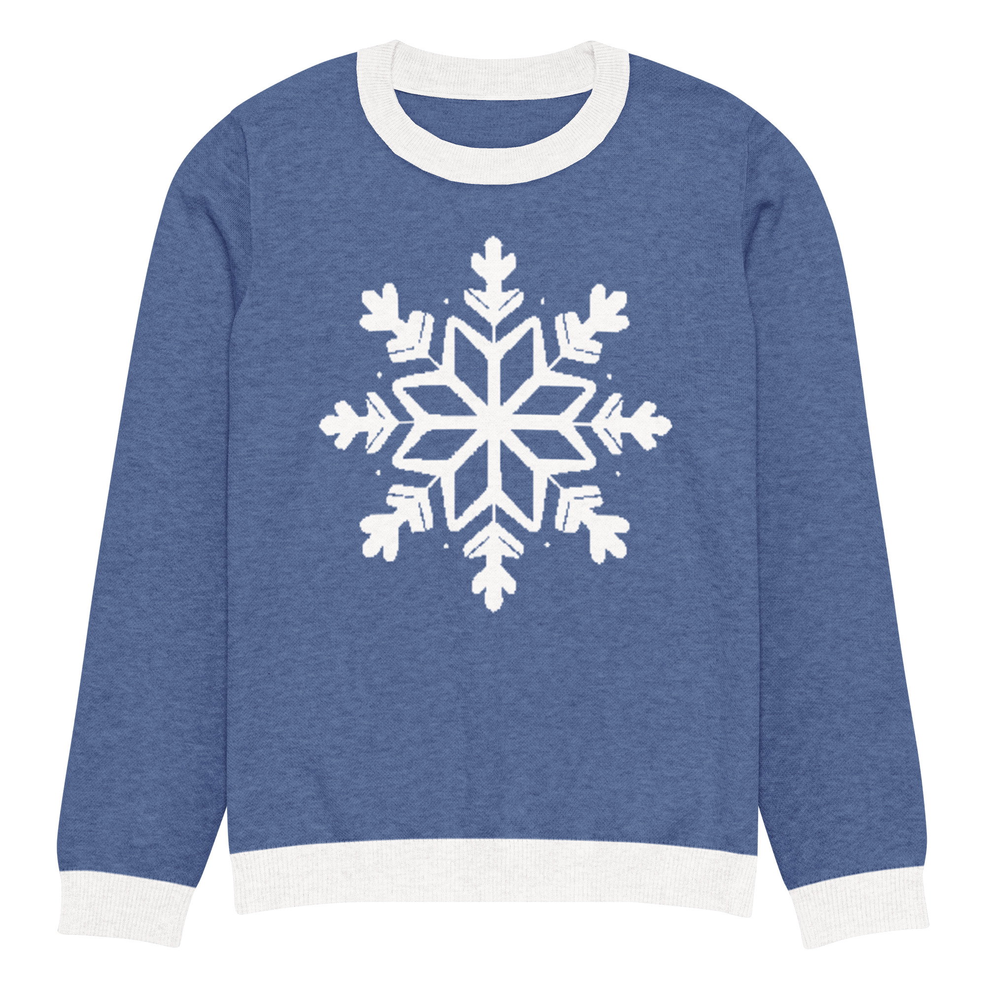 Snowflake Knitted crew neck sweater - Image 5
