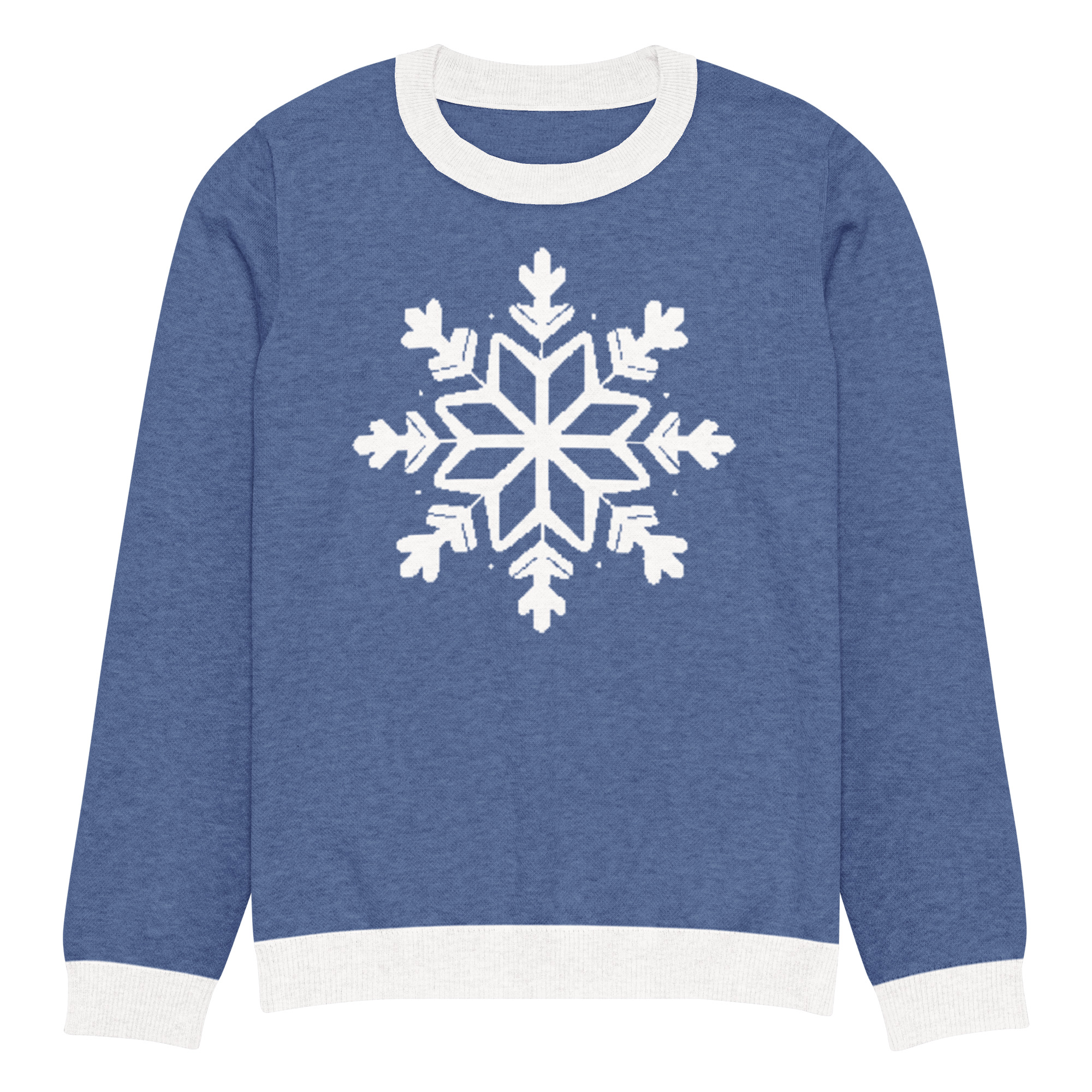Snowflake Knitted crew neck sweater - Image 3