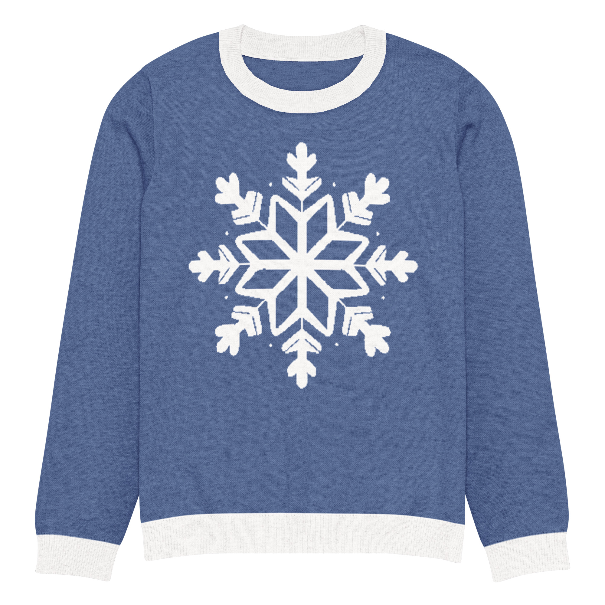 Snowflake Knitted crew neck sweater - Image 7