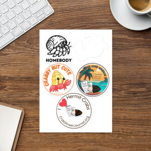 Hermit Crab Sticker sheet