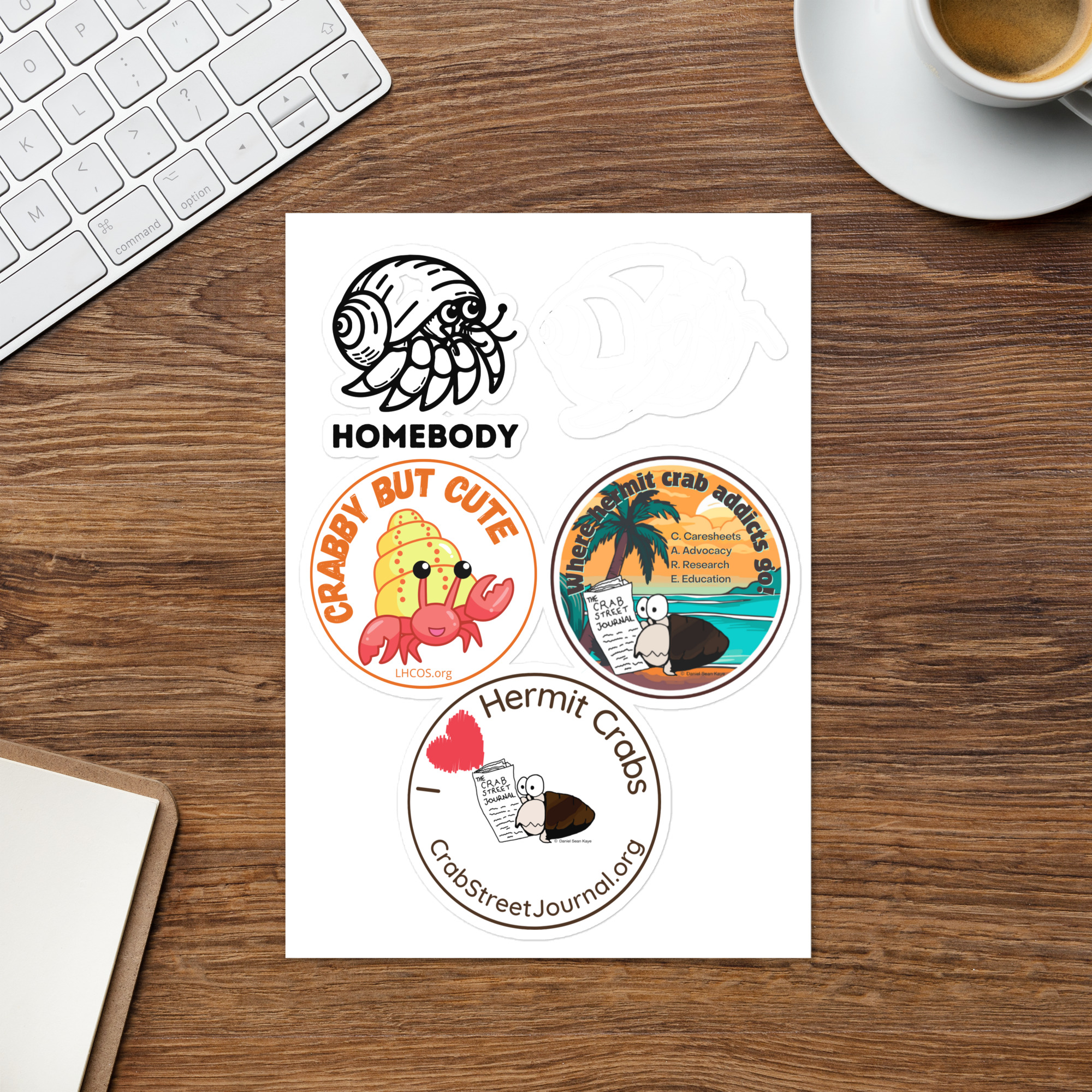 Hermit Crab Sticker sheet