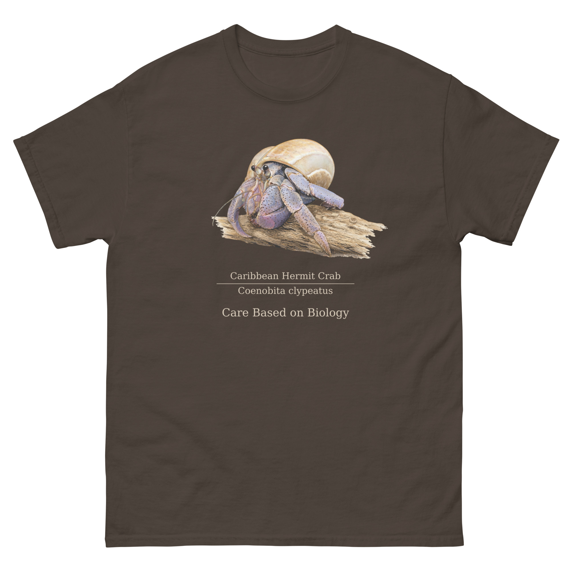 Care Based on Biology C clypeatus on a log Unisex classic tee
