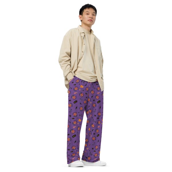 Crabby by Day Spooky by Night Hermit Crab Halloween All-over print unisex wide-leg pants