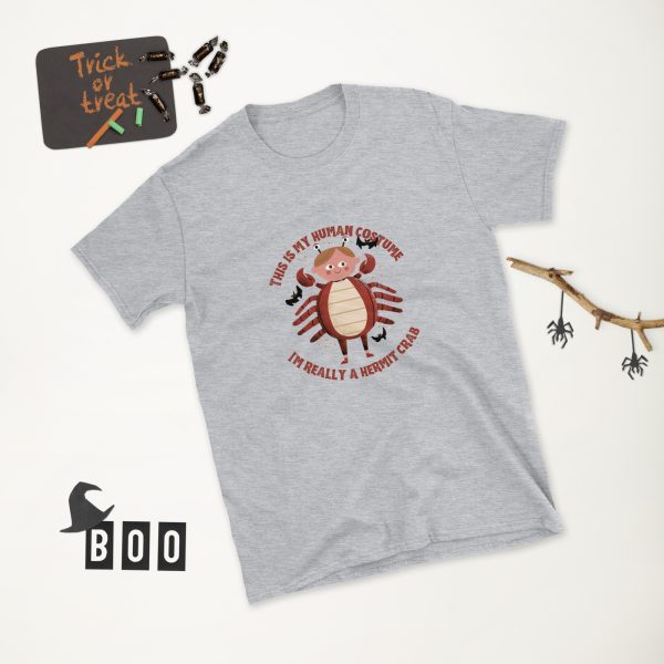 This is My Human Costume I'm Really a Hermit Crab Short-Sleeve Unisex T-Shirt - Image 10