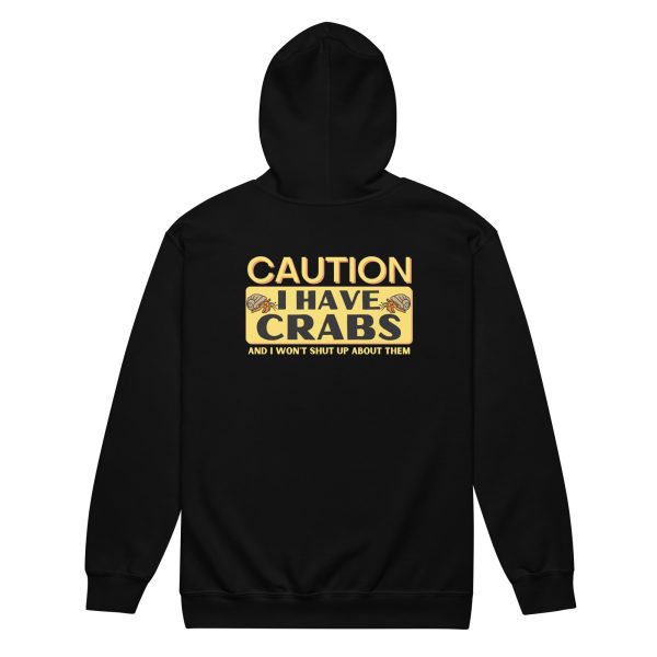 Caution I Have Crabs Unisex heavy blend zip hoodie